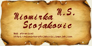 Miomirka Stojaković vizit kartica